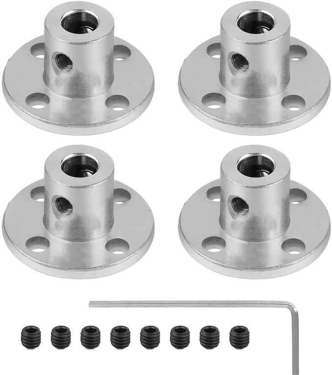 4 Stuks Flenskoppeling voor Modelbouwmotoren, 6mm Flexibele Asverbinding, Golfverbinding en Koppeling Accessoires