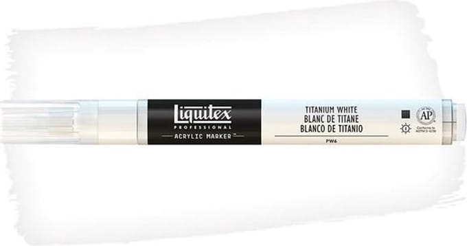 Liquitex Verfmarker 2mm - Titanium Wit
