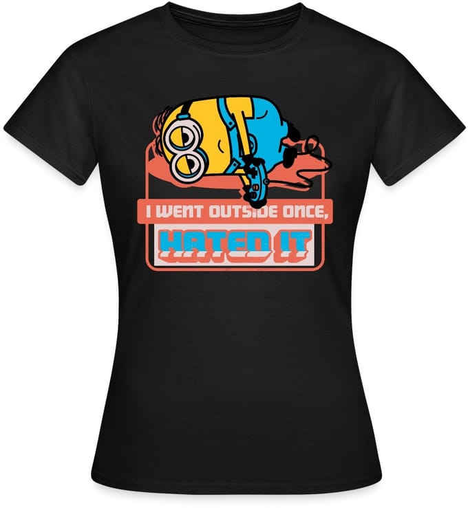Minions Dave Ging Buiten Het Kantoor Quote T-Shirt Dames