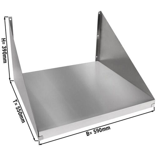 GGM Gastro Edelstahl Mikrowellenhalterung - 590 mm Zilver