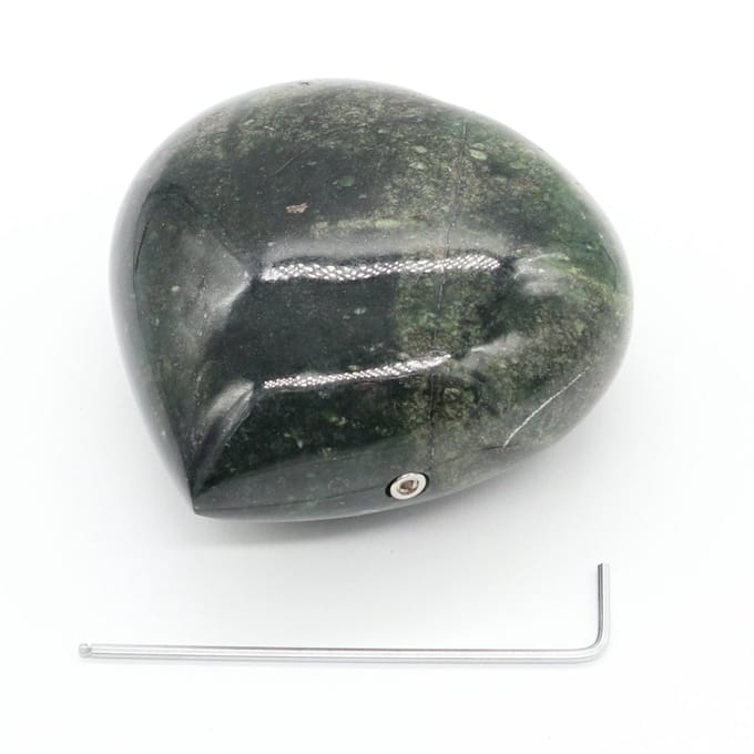 Edel-gedenk-steen Hart Serpentijn 8,5x9cm