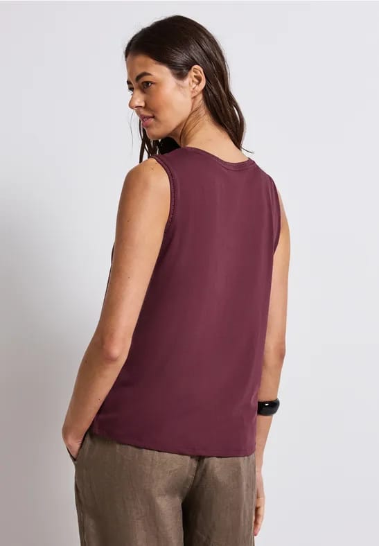 Jersey top met gehaakte details
