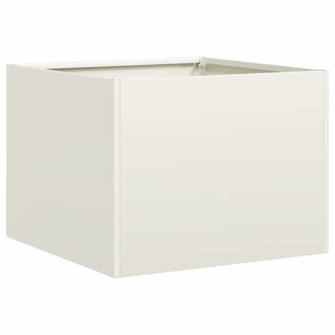 vidaXL - Plantenbak - 40x40x30 - cm - staal - wit