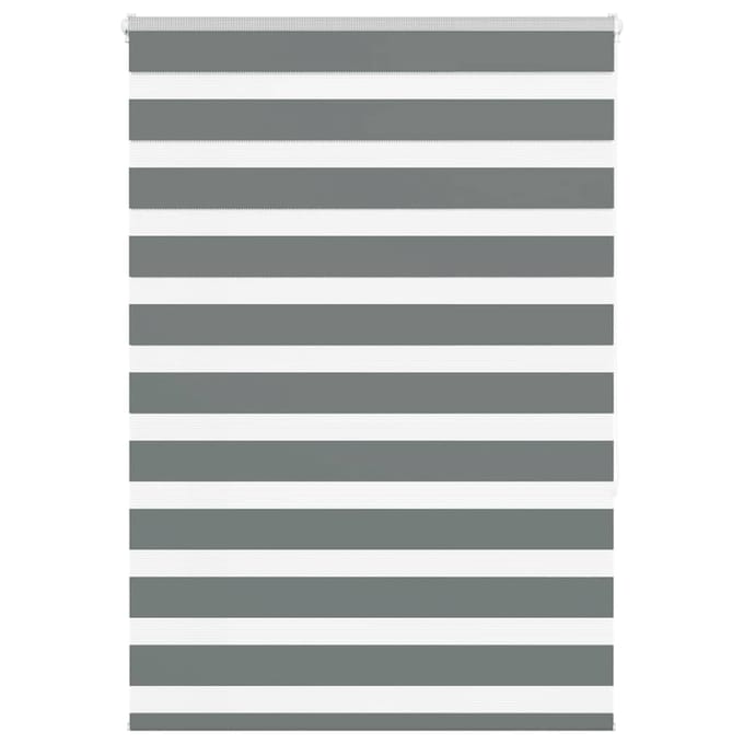 vidaXL - Zebra - rolgordijn - 105x150 - cm - stofbreedte - 100,9 - cm - donkergrijs