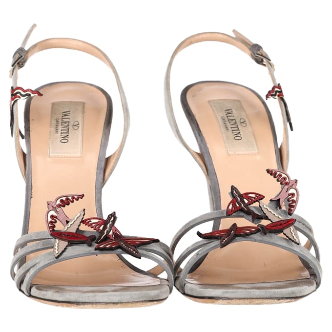 Valentino Garavani Tuin van Genot Sandalen Hakken in Grijs Suède