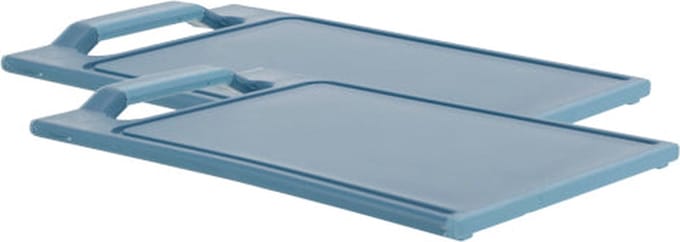 Fresco Snijplank Set2 Blauw 25x15xh1,7cm Kunststof