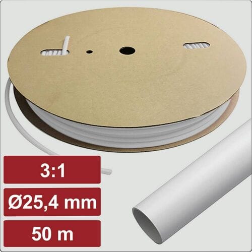 Electronic Garage EG25CA088 Krimpkous met lijm Wit 25.4 mm 8.5 mm Krimpverhouding:3:1 50 m