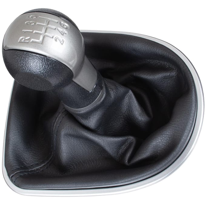 Modecar - Seat Leon II Schakelpook - Zwart/Beige - Chromen Frame - 6 Versnellingen