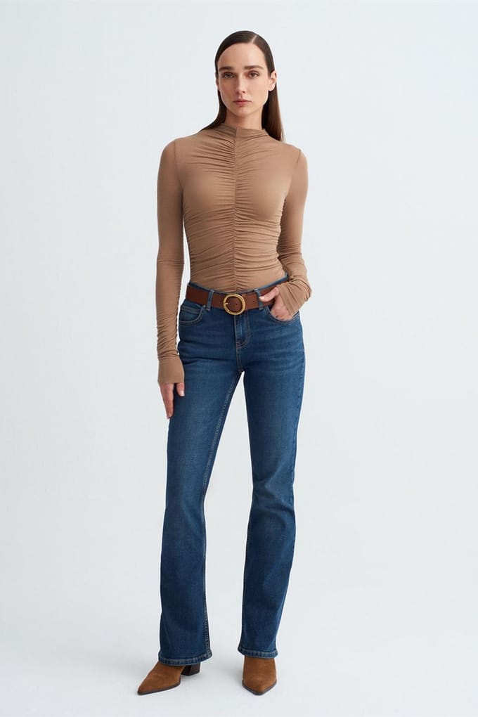 Lage Taille Rechte Jeans