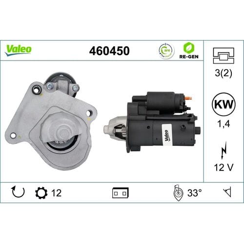 Startmotor / Starter VALEO RE-GEN REMANUFACTURED VALEO 460450