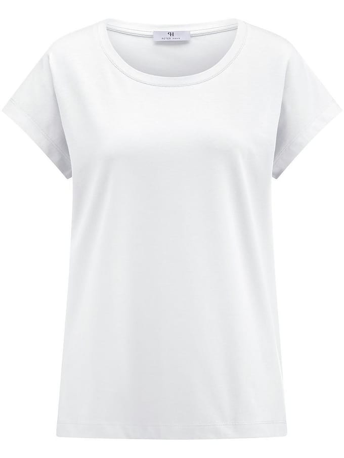 Shirt ronde hals Van Peter Hahn wit