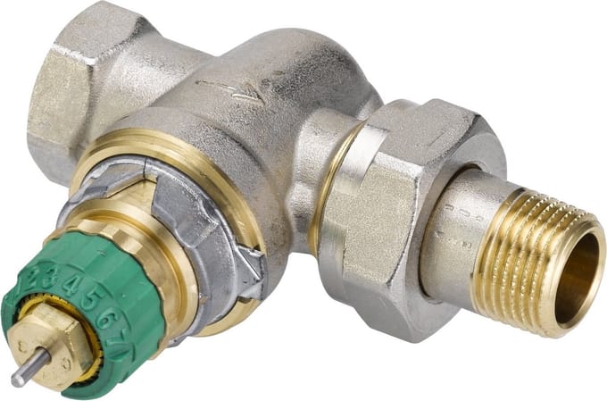 Danfoss thermostatische radiatorafsluiter recht 3/8