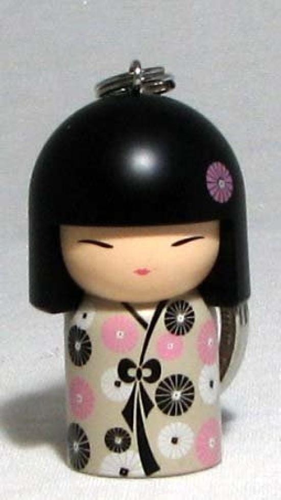 Porte-clés Kokeshi Kimidoll TGKK66 [Kimmidoll] [YOSHIMI] black