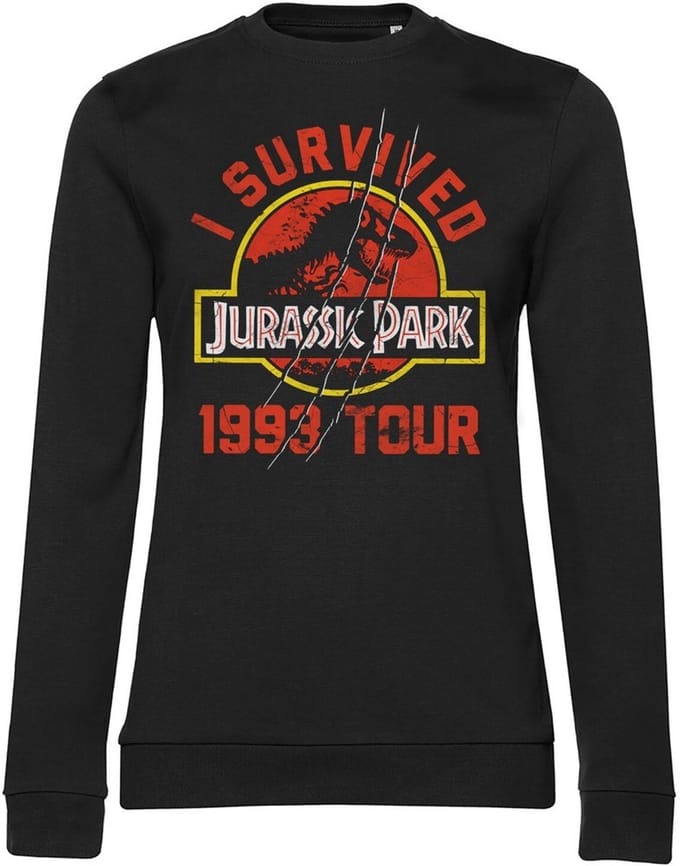 Jurassic Park 1993 Tour Girly dames-sweatshirt, zwart