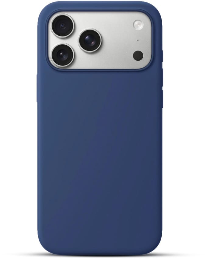 Solidenz Blauw Siliconen Case geschikt voor iPhone 17 Pro Max hoesje compatibel met MagSafe - Navy Blue