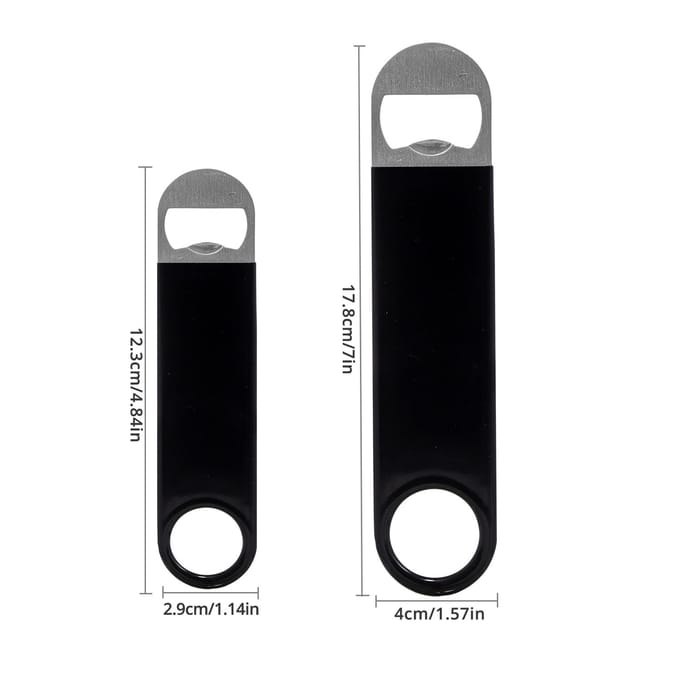 Décapsuleur pour barman, décapsuleur pour bouteille de bière, décapsuleur rapide, acier inoxydable avec revêtement en caoutchouc 7 pouces bleu