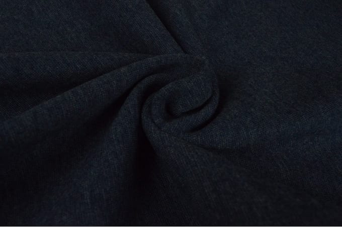 Boordstof Effen - Donker jeans melange - 1 meter - Per meter