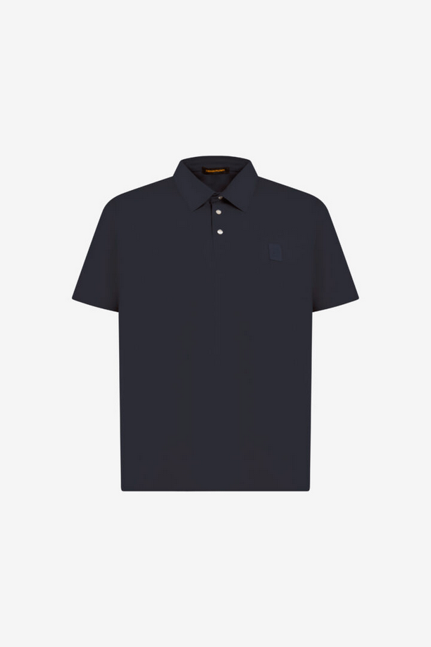 polo technische stof man donker blauw