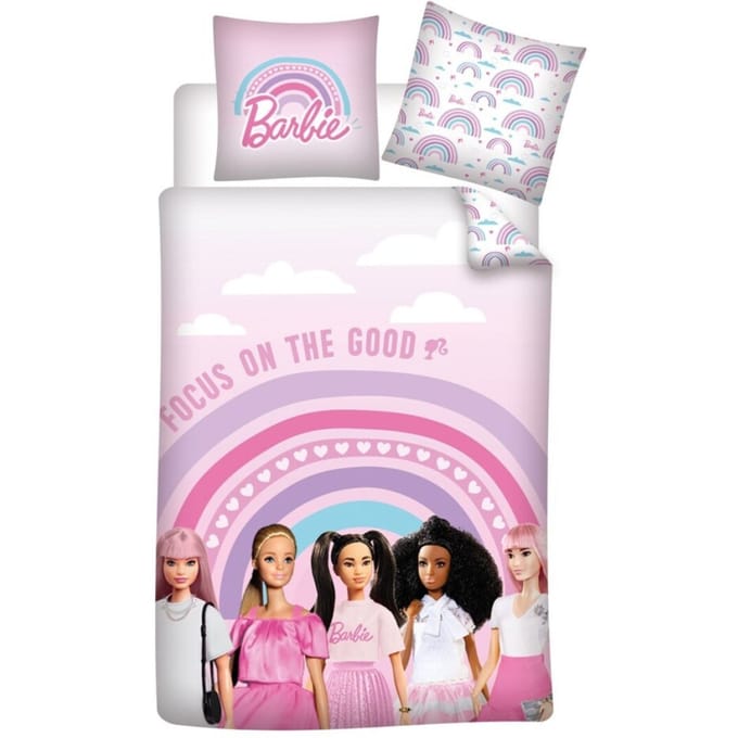 Barbie Dekbedovertrek Focus - Eenpersoons - 140 x 200 - Katoen
