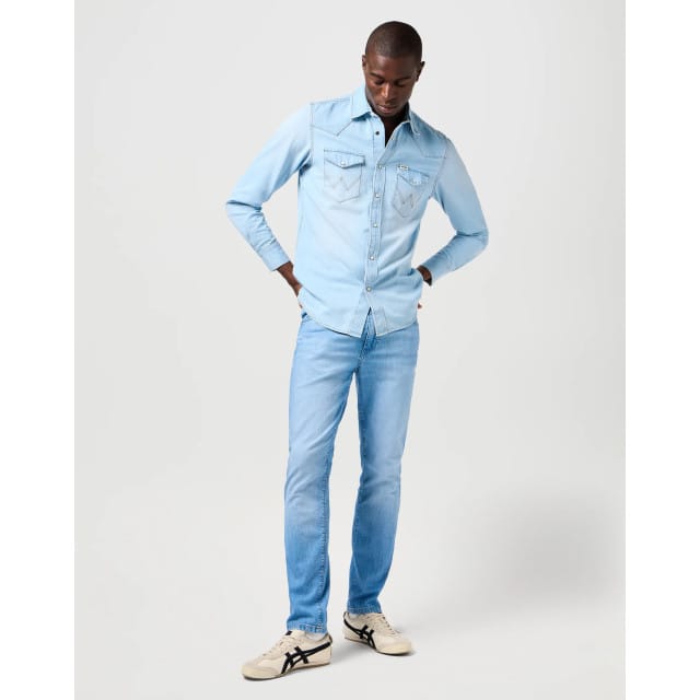 Wrangler - Larston - Heren Slim-fit Jeans - Slate Shade