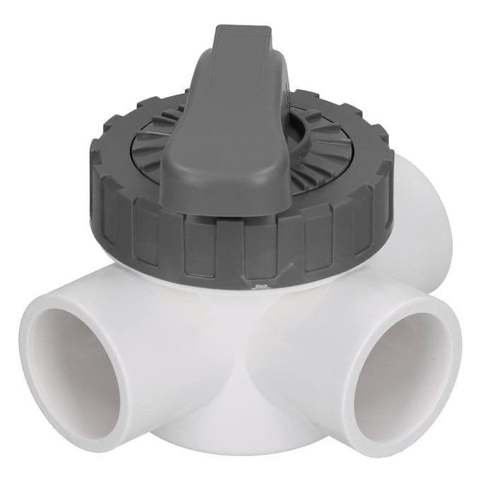 3-Weg Zwembadklep Zwembad Spa Omleidingsklep Vervangingsaccessoire KoppelingenV40?3A gray