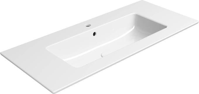 Ben Orrizon wastafel met 1 kraangat 102,6x46cm wit Xtra glaze