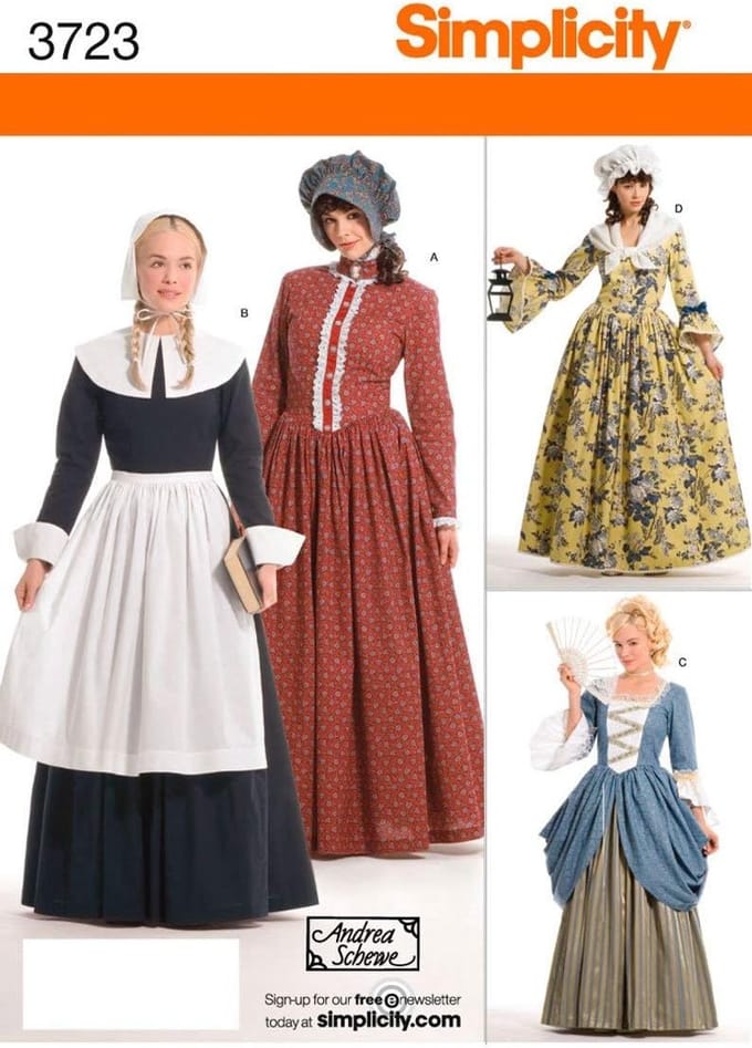 Dameskostuum Patroon - Naaipatroon - Kleding Maken - Meerdere Looks - Maten 14-22 - Wit