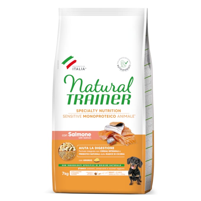 7kg Sensitive No Gluten Adult Small Zalm Natuurlijk Trainer