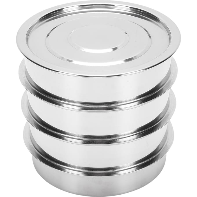 6,7 Inch Stapelbare Kiemset Roestvrij Staal Gaas Ontkiembak Spruitkweker met Deksel Basis voor Bonen Erwten Type 2