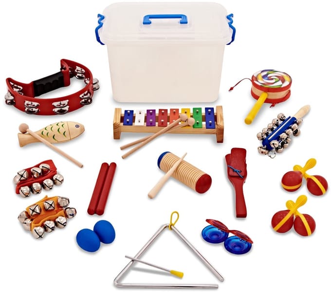 15-delig KS1 Rainbow Percussiepakket van Gear4music