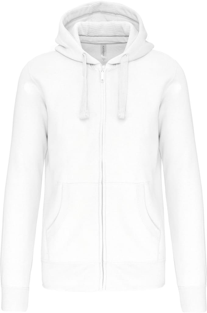 Kariban Hooded Sweater Met Rits K454 - White - L