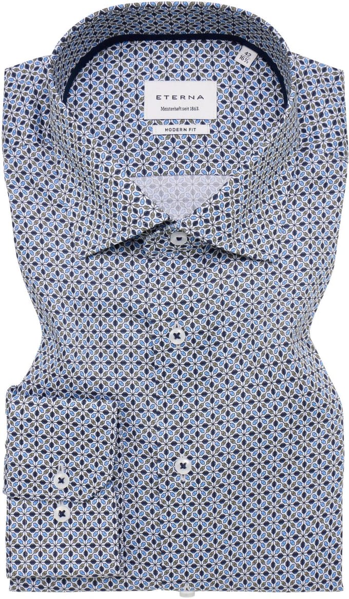 business overhemd Eterna Modern Fit blauw