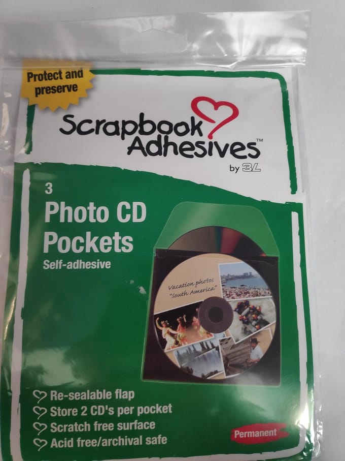 3L Foto Cd hoesjes Zelfklevend 3 stuks