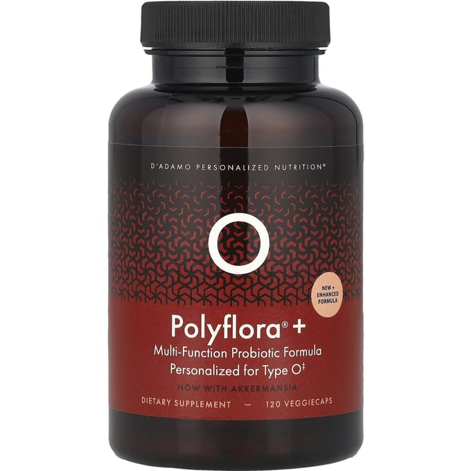 D'adamo, Polyflora® + O, Multifunctionele Probiotische Formule, 120 Veggie Capsules