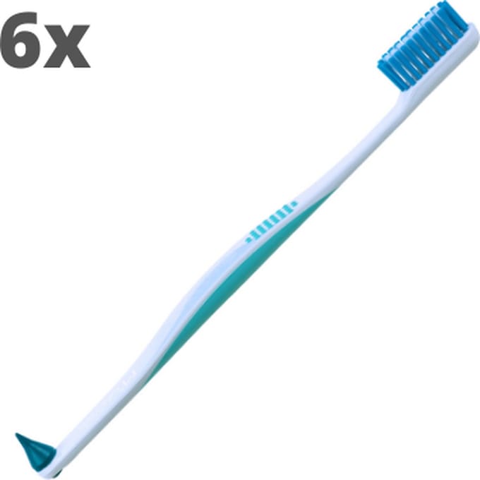 6x Lactona Tandenborstel M Easycomfort Medium met tip