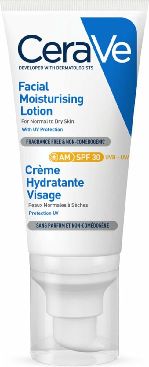 CeraVe - Hydraterende Gezichtscrème SPF 30 - 3 x 52 ml - Voordeelverpakking