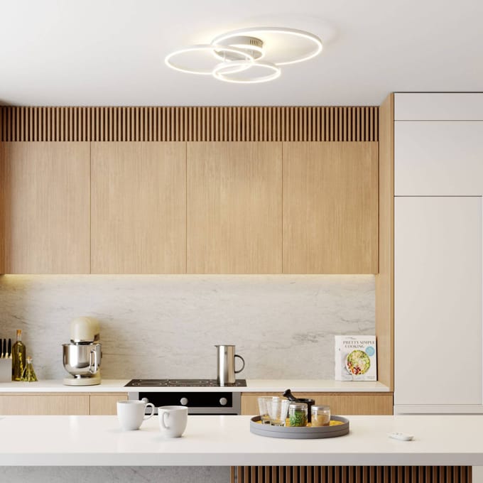 Lindby Smart LED plafondlamp Tula, afstandsbediening, Tuya CCT