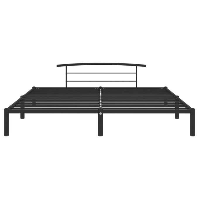 vidaXL - Bedframe - metaal - zwart - 180x200 - cm