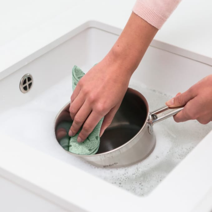 Brabantia SinkSide Microvezel Schoonmaakdoekjes - 30 x 30 cm - Set van 2 - Jade Green