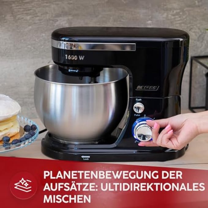 Planetenkeukenmachine met 2 mengkommen - 1600 W - Krachtige Keukenmachine