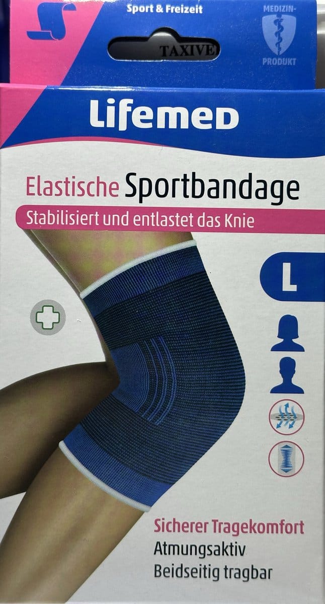 Lifemed elastische sport "kniesteun" Maat L