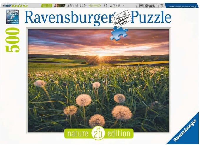 Ravensburger puzzel Paardenbloemen bij zonsondergang - Legpuzzel - 500 stukjes