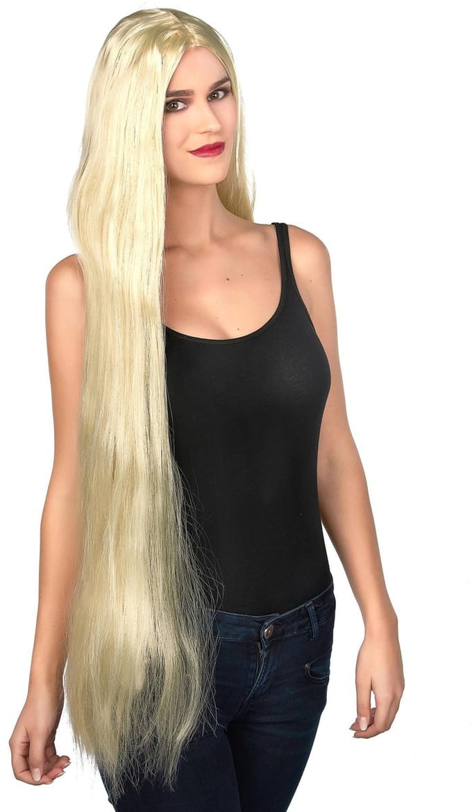 Vegaoo - Lange blonde vrouwenpruik