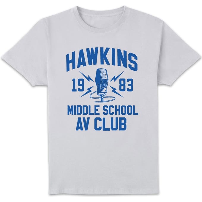 Stranger Things Hawkins High School AV Club Unisex T-Shirt - White - S