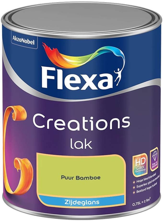Flexa - Creations Lak Zijdeglans - Puur Bamboe - Mengverf - 750 Ml