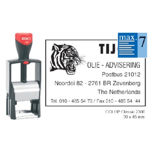 Tekststempel colop heavy duty 2300 classic line Personaliseerbaar