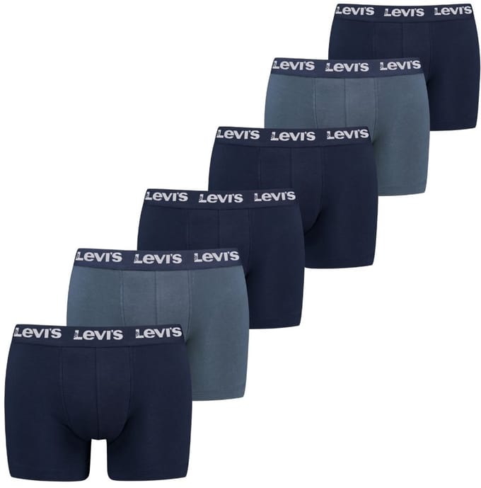 Levi's Boxershorts - Repeat Logo - 6-pack heren boxershorts - Navy - Maat S