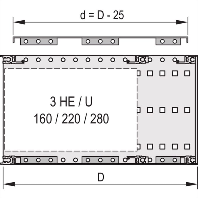 SCHROFF EuropacPRO afdekplaat voor zijwandmontage, 84 HP, 295 mm