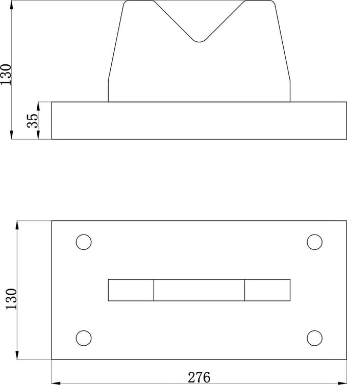 Persblok V-blok 50 t 276 x 130 x 130 mm persen MW Tools PBL50T