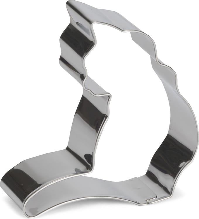 uitsteekvorm Poes 7 cm RVS zilver